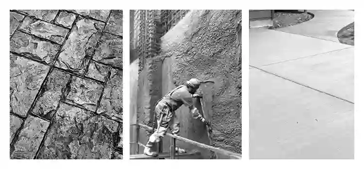 Seattle concrete contractors stamping and staining a concrete patio