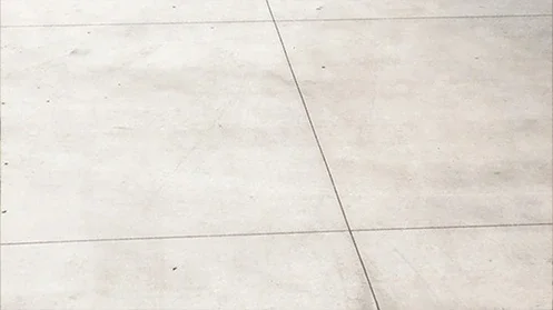 Leveled concrete floor with lines