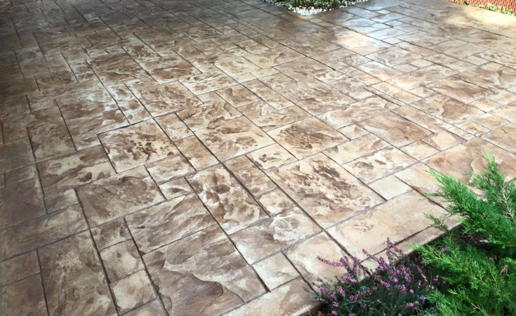 Stamped and sealed concrete in Seattle